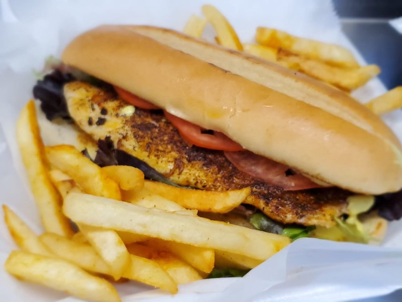 Blackened fish sandwich